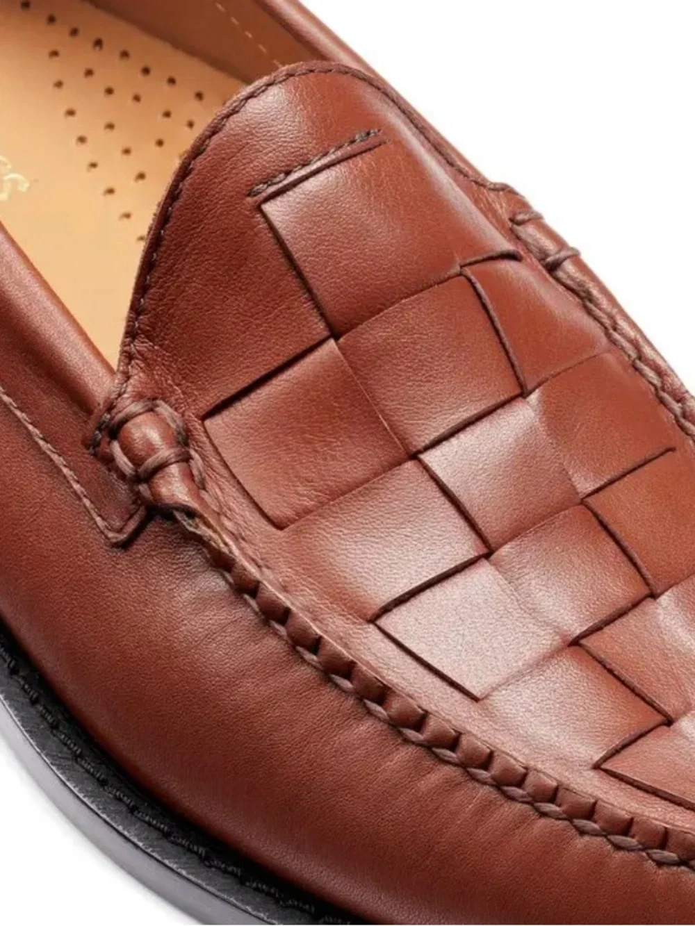 G.H Bass Larson Venetian Weave Loafers Tan Leather men’s shoes Revolve 12